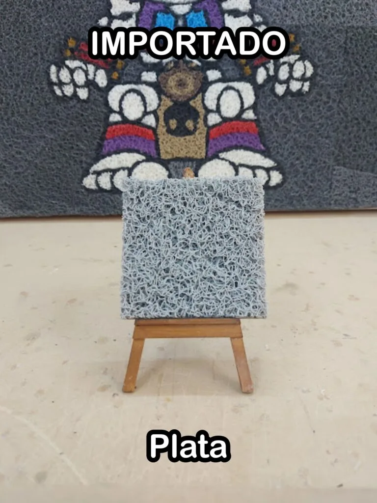 Tapetes rizo importado Plata