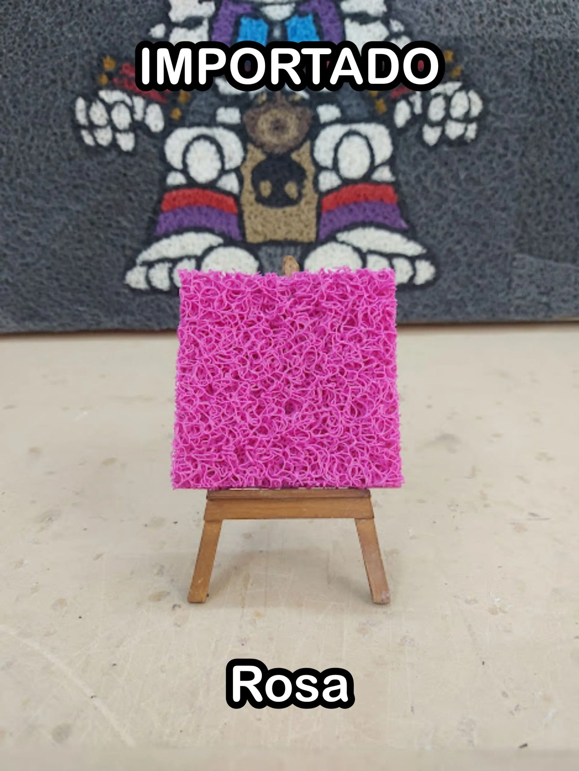 Tapetes rizo importado Rosa