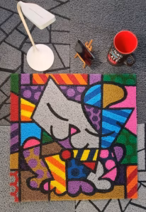 Tapete atrapamugre gato estilo britto